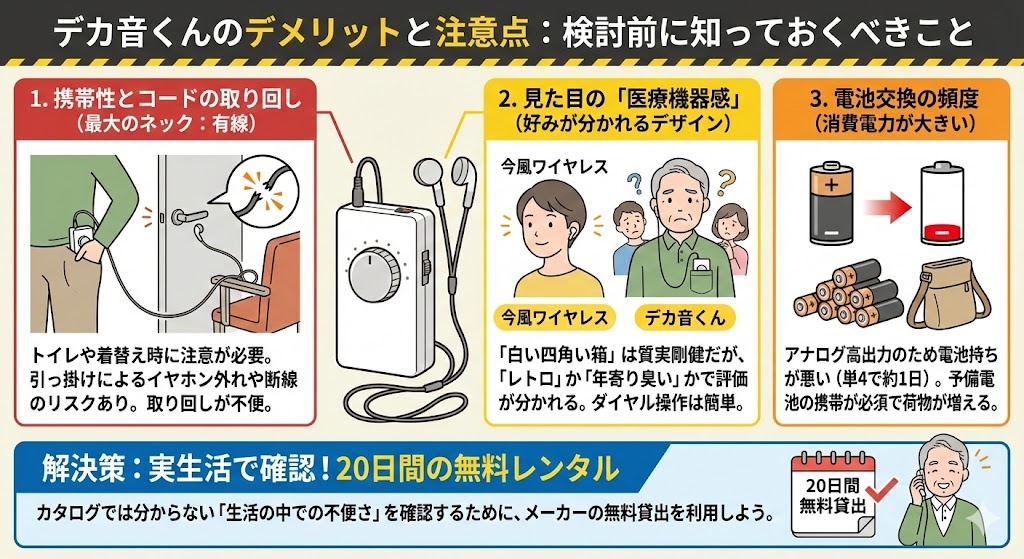 デカ音くんのデメリット