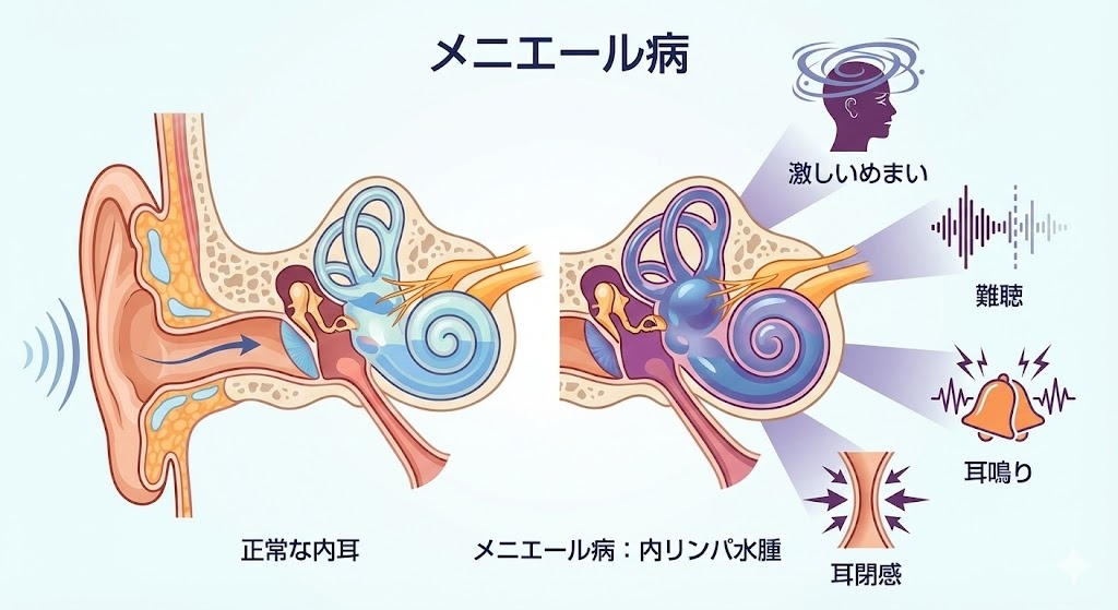 メニエール病と低音難聴の違いは？水分摂取と有酸素運動で改善