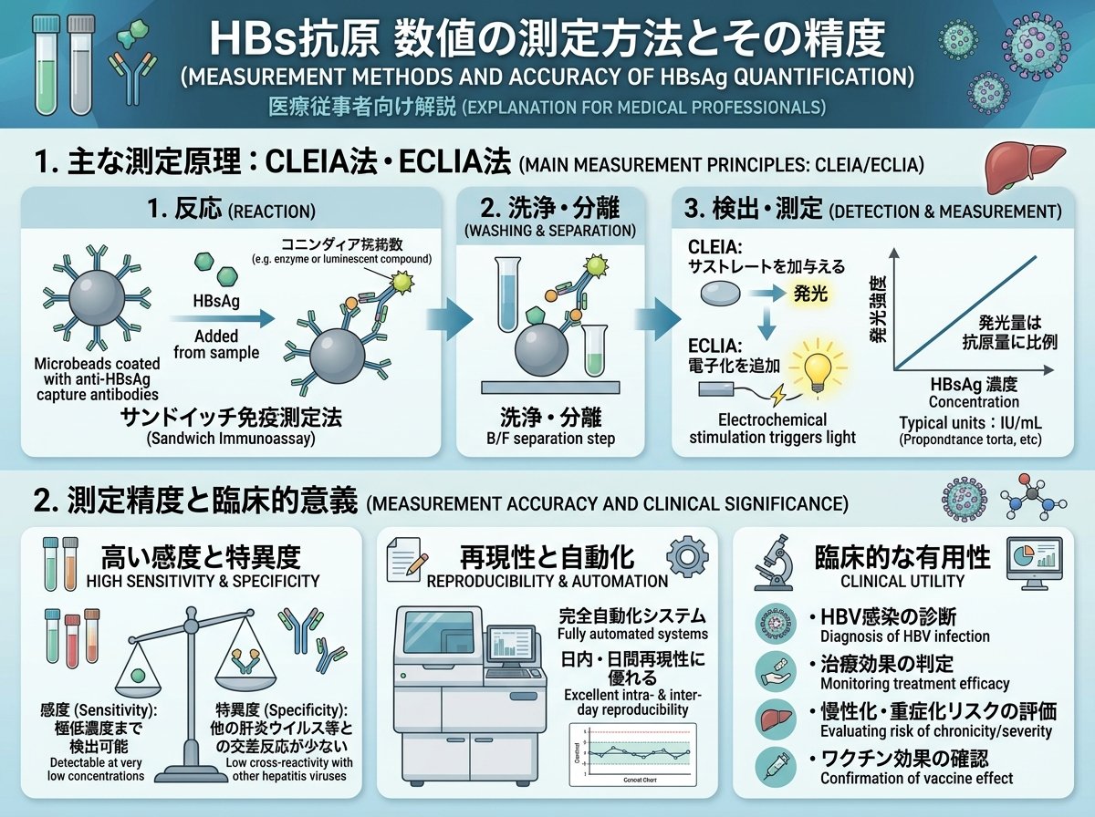 HBs抗原 数値 の測定方法とその精度