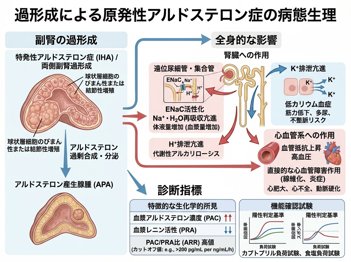 アルドステロン高値の過形成による病態