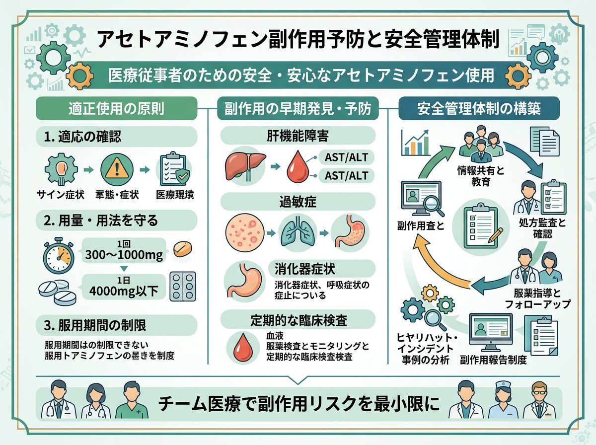 アセトアミノフェン副作用予防と安全管理体制