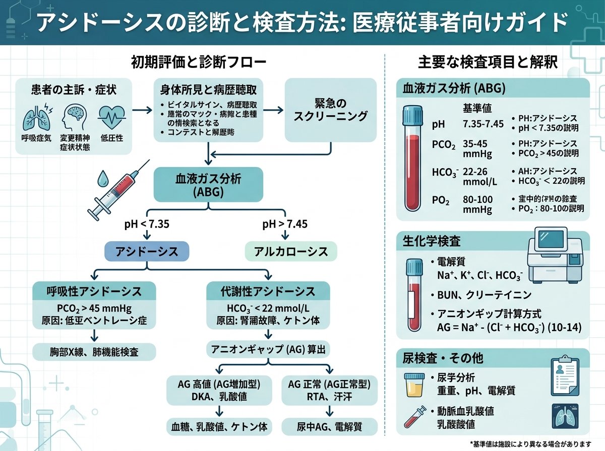 アシドーシスの診断と検査方法