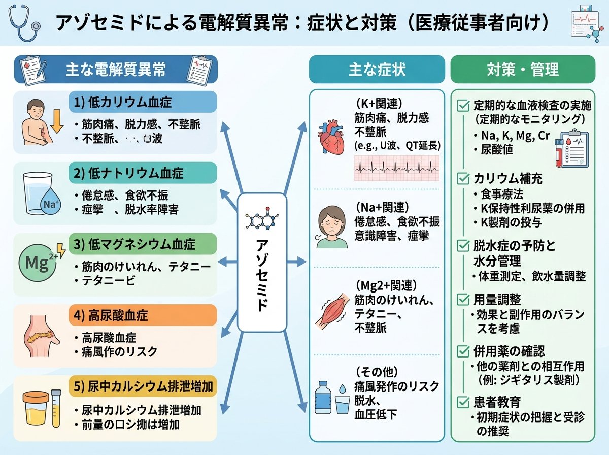 アゾセミド電解質異常の症状と対策