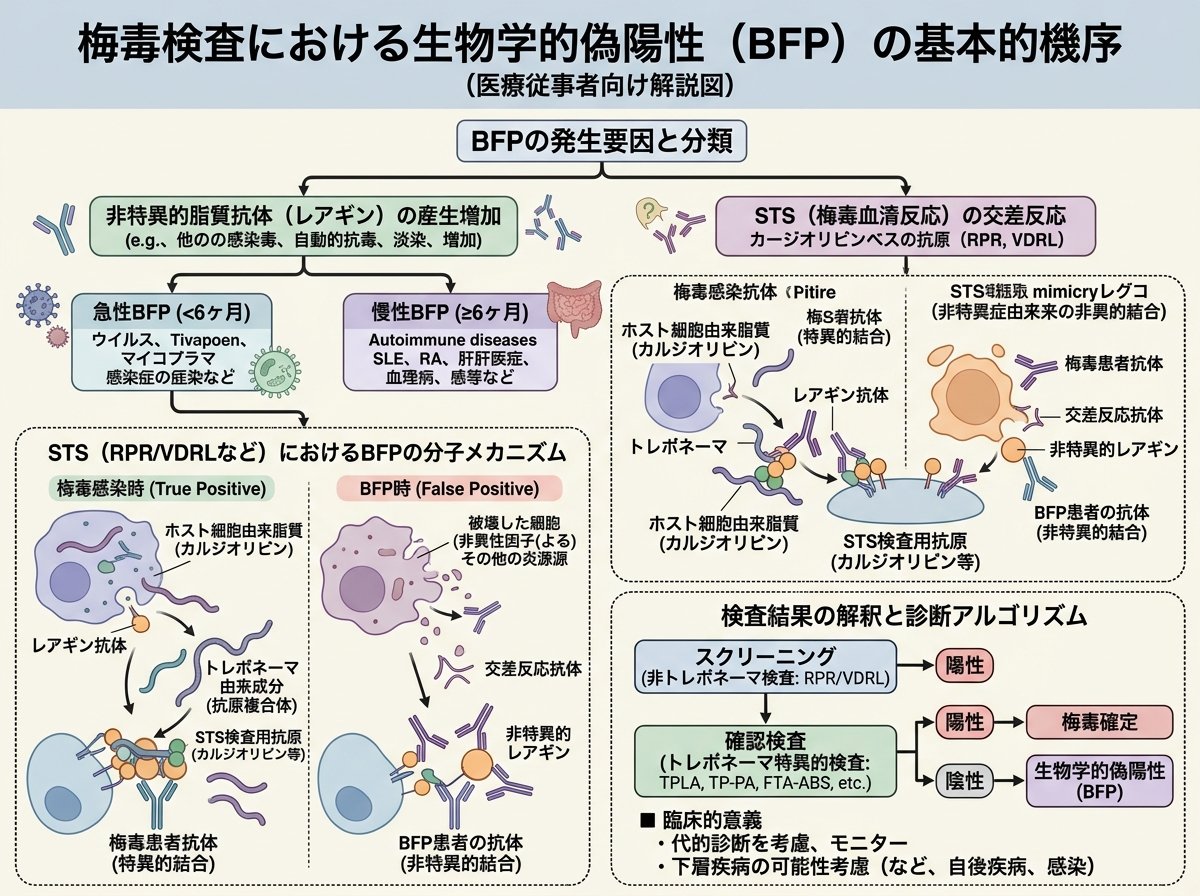 梅毒検査における生物学的偽陽性の基本的機序
