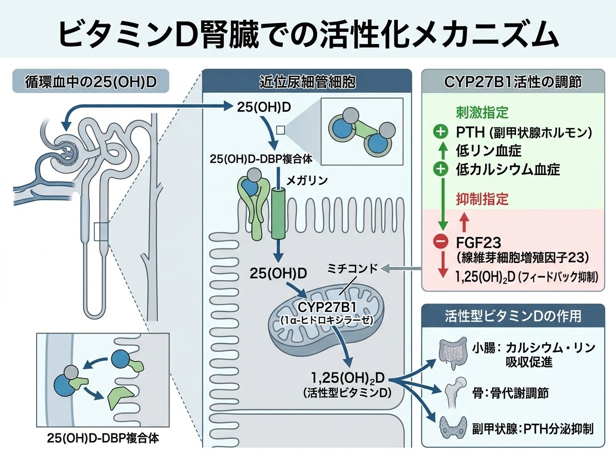 ビタミンD腎臓での活性化メカニズム