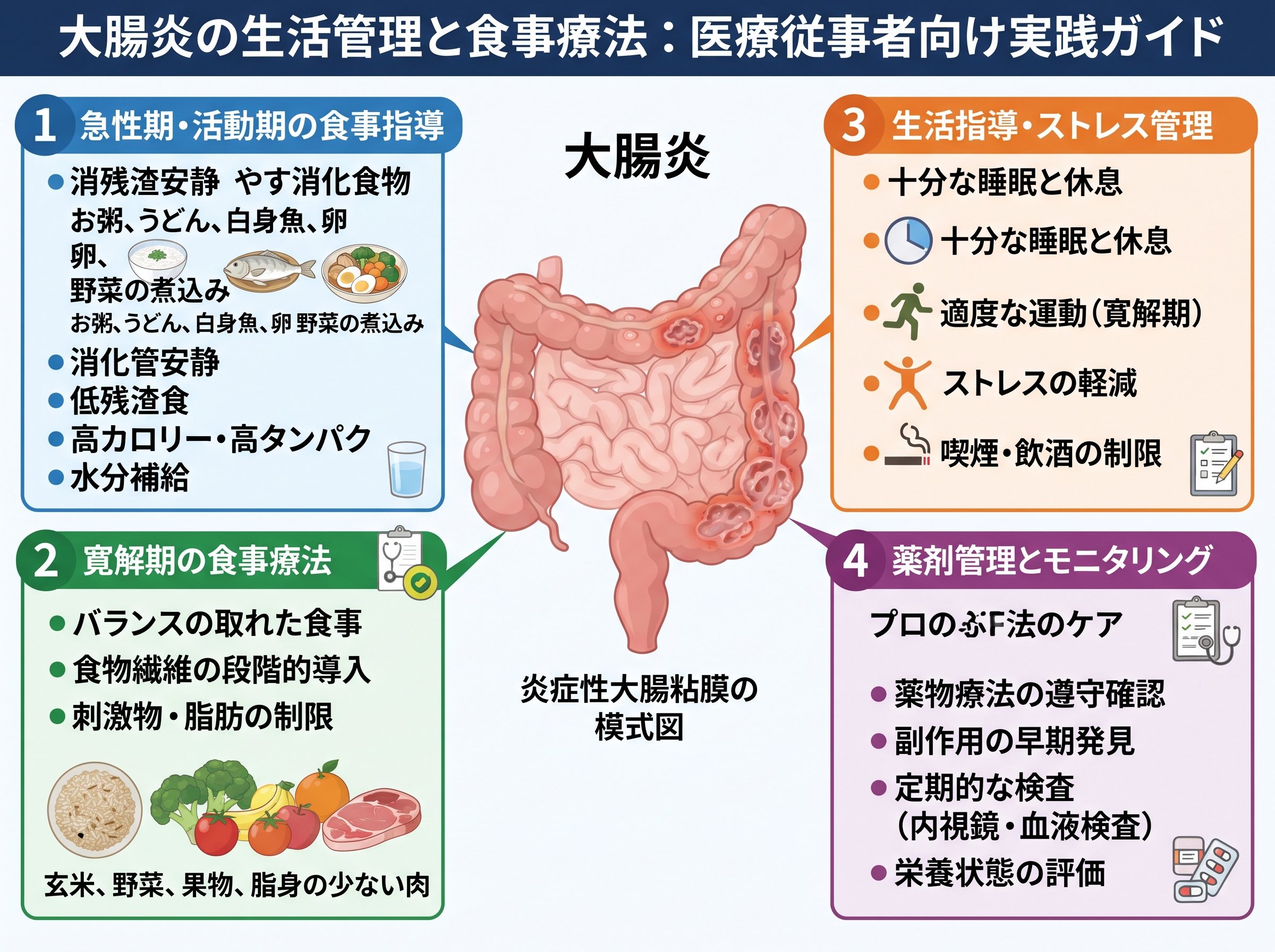 大腸炎の生活管理と食事療法