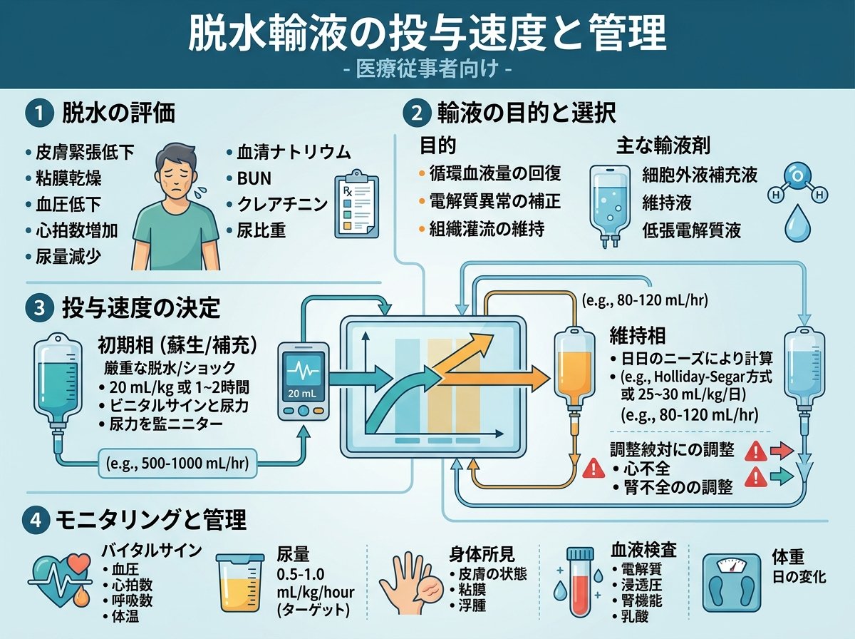 脱水輸液の投与速度と管理