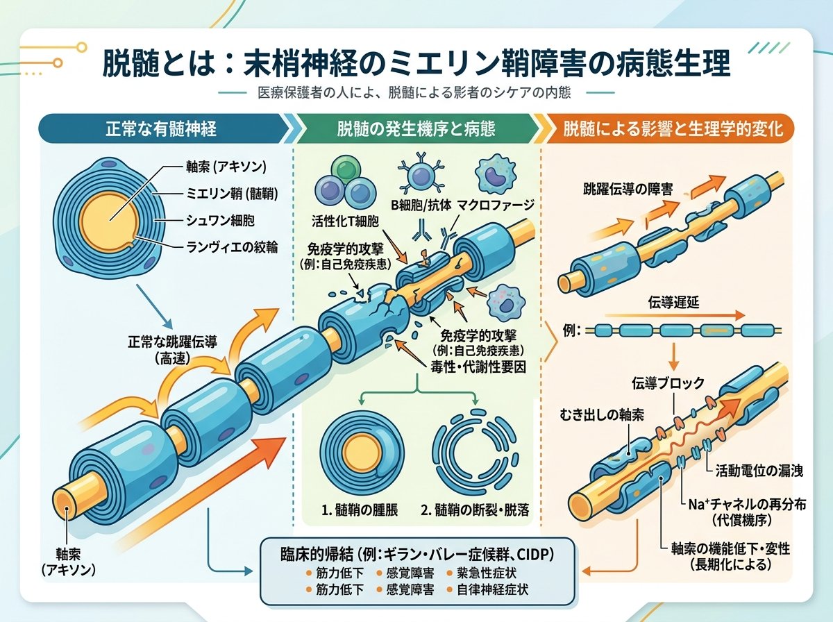 脱髄とは:末梢神経のミエリン鞘障害の病態生理