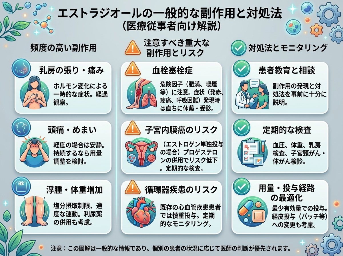 エストラジオールの一般的な副作用と対処法