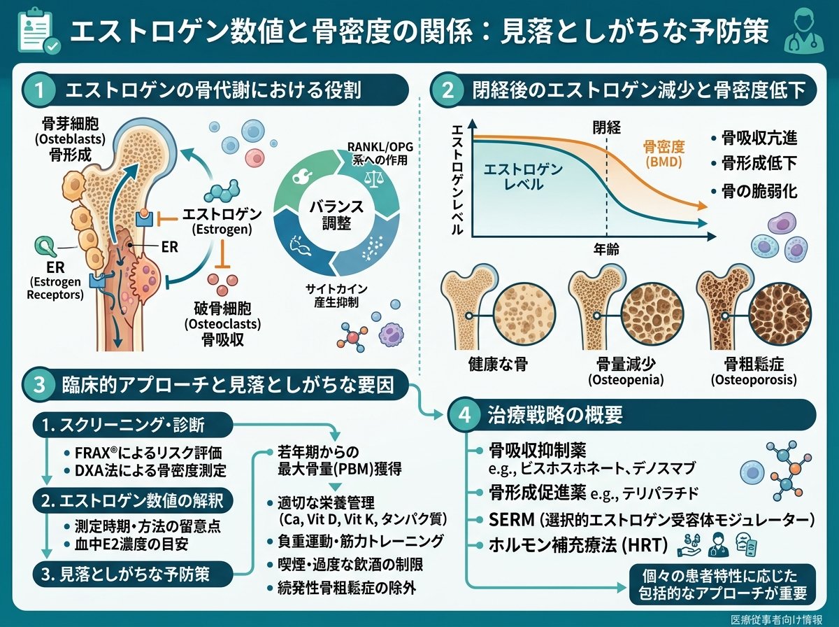 エストロゲン 数値と骨密度の関係：見落としがちな予防策