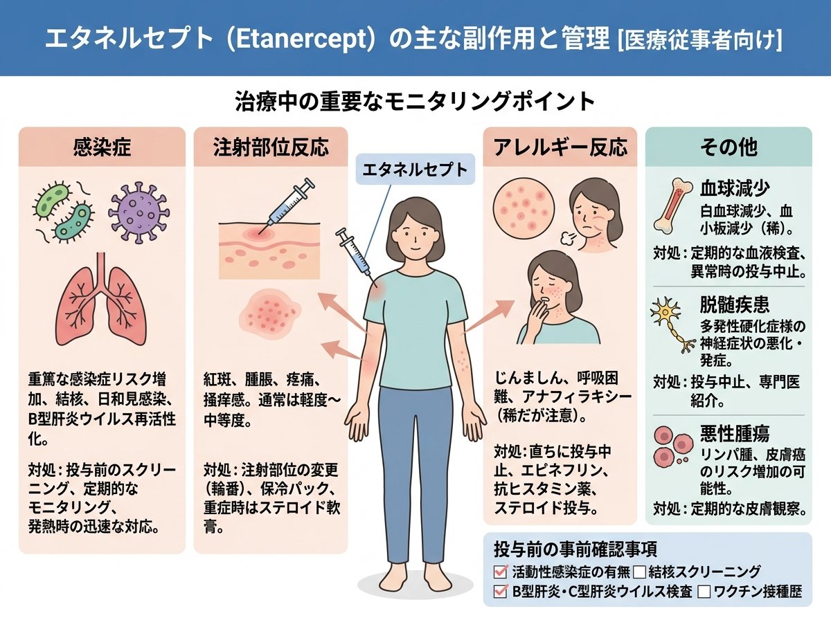 エタネルセプトで注意すべき副作用と対処法