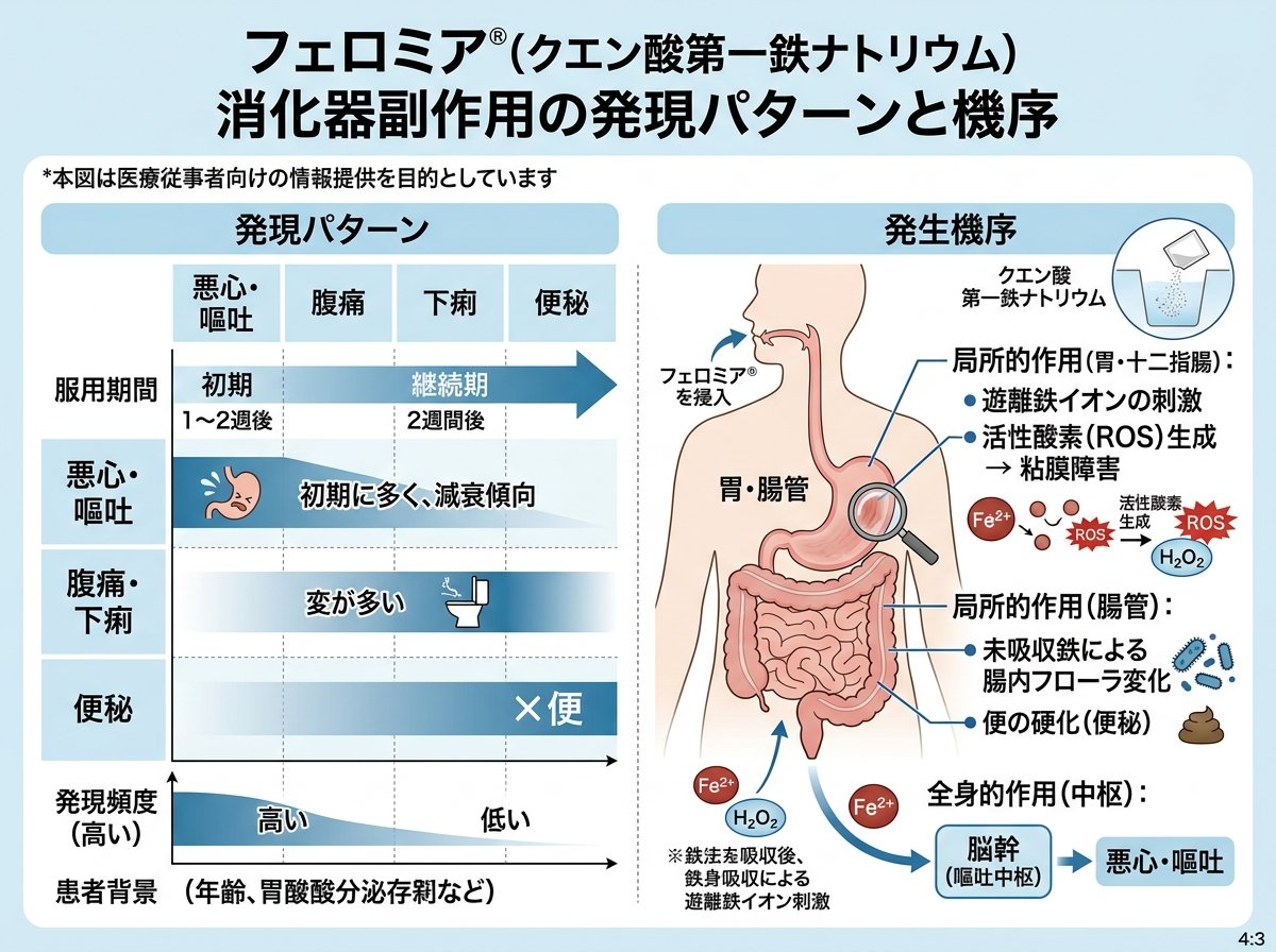 フェロミア消化器副作用の発現パターンと機序