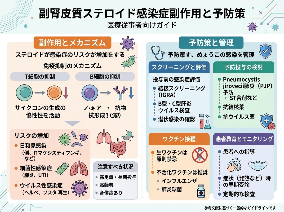 副腎皮質ステロイド感染症副作用と予防策