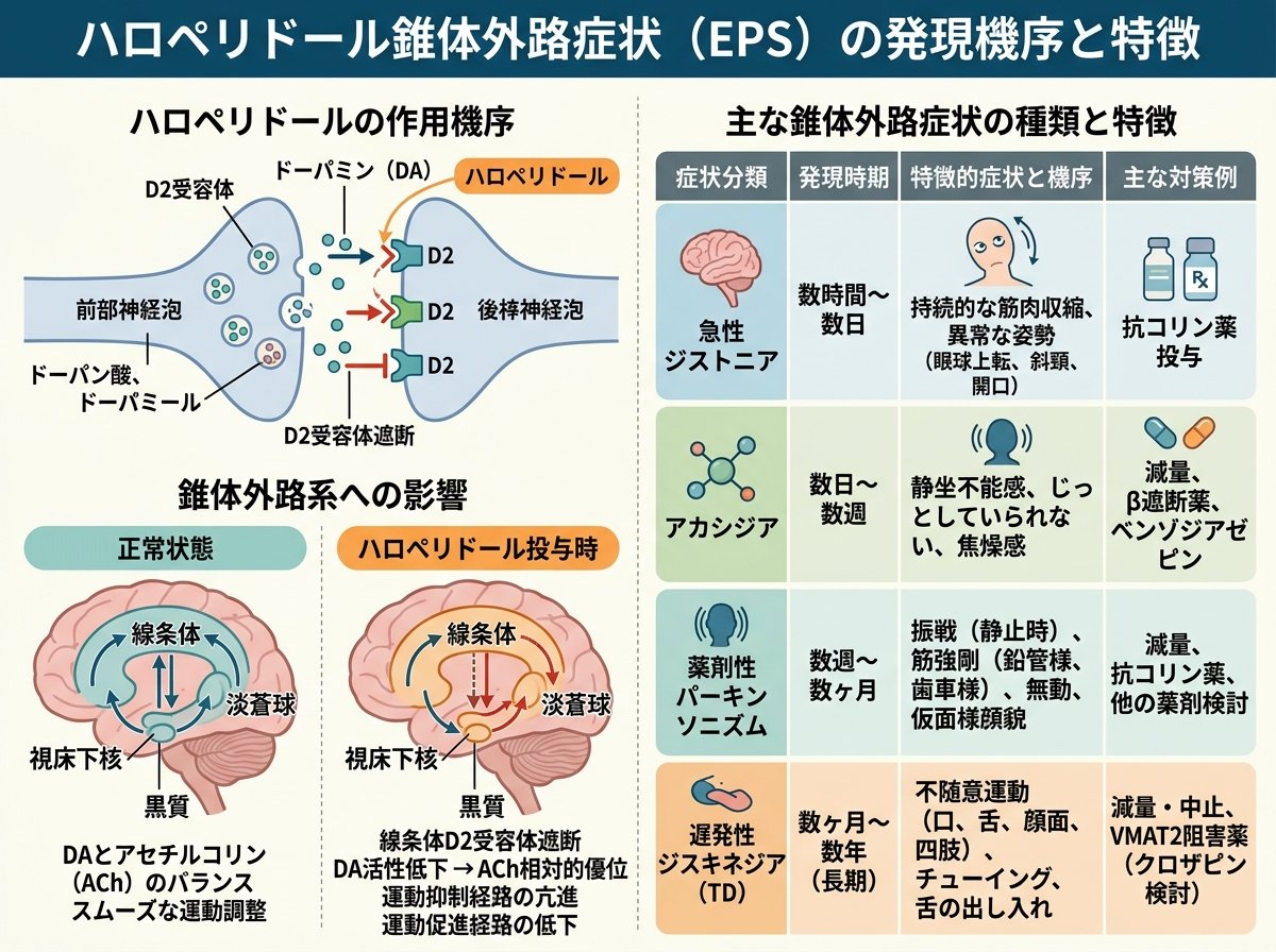 ハロペリドール錐体外路症状の発現機序と特徴