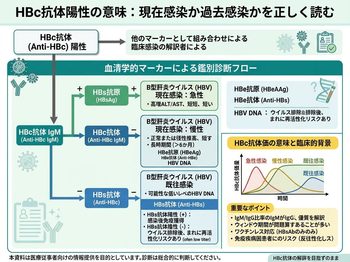 HBc抗体陽性の意味:現在感染か過去感染かを正しく読む