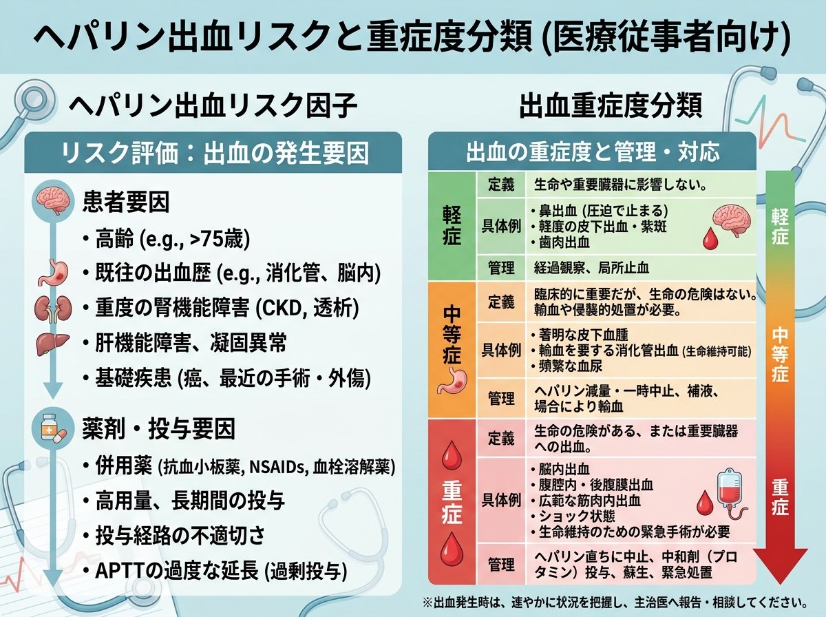 ヘパリン出血リスクと重症度分類