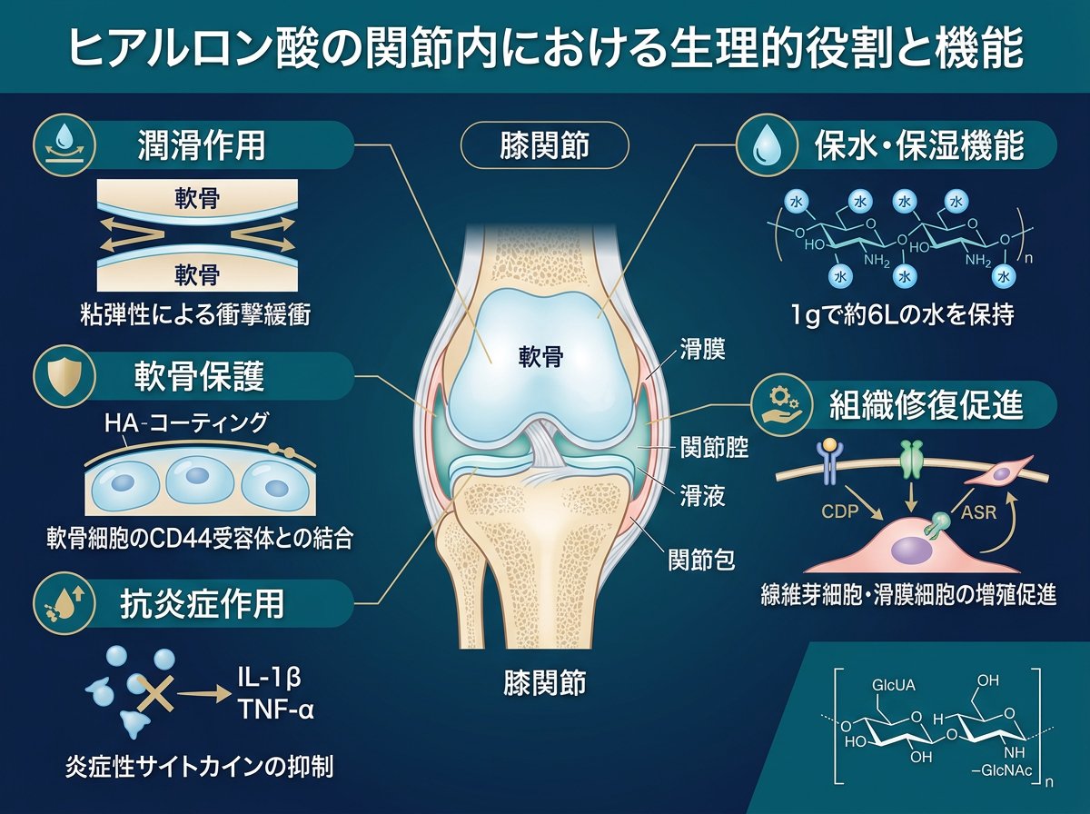 ヒアルロン酸の関節内における生理的役割と機能