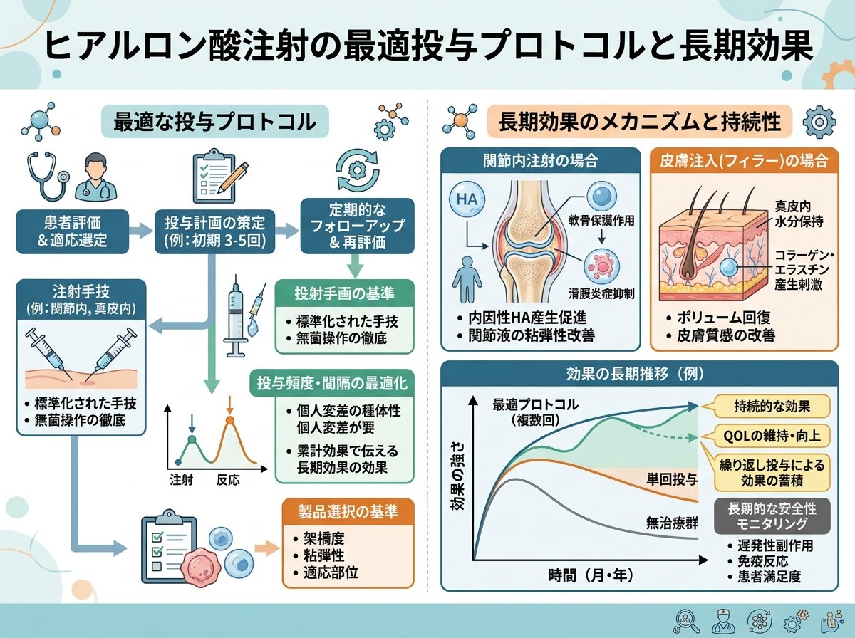 ヒアルロン酸注射の最適投与プロトコルと長期効果