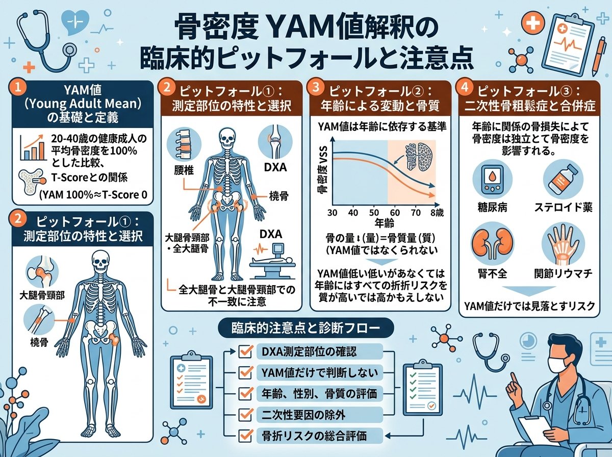 骨密度 YAM値解釈の臨床的ピットフォールと注意点