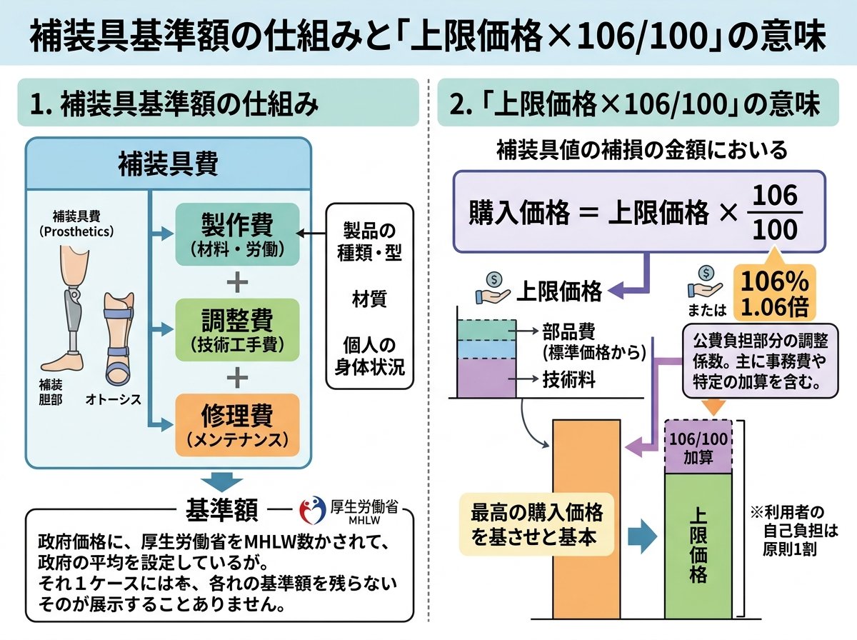 補装具基準額の仕組みと「上限価格×106/100」の意味