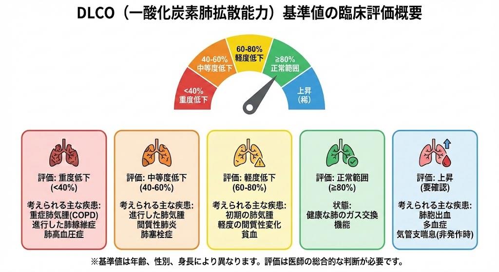DLCO基準値の臨床評価