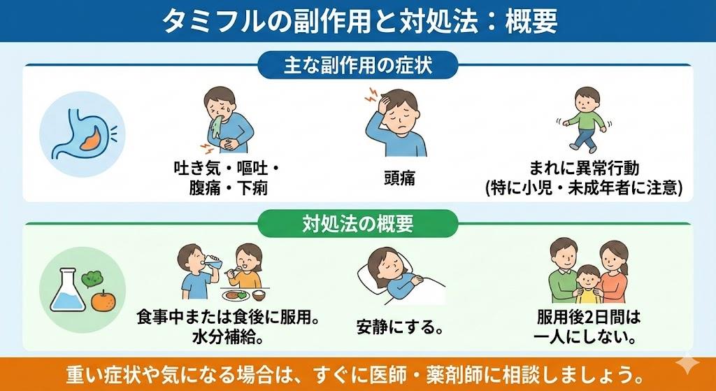 タミフル副作用の症状と対処法