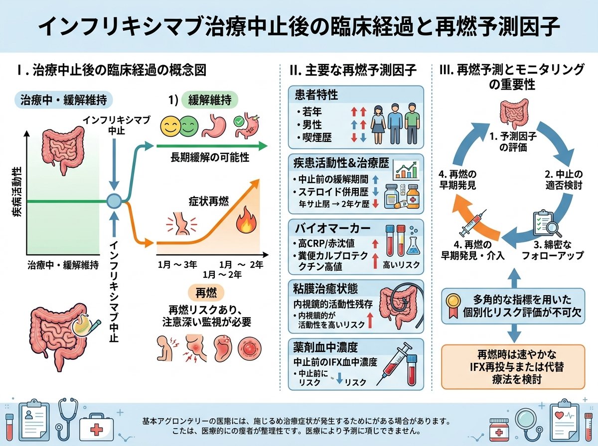 インフリキシマブ治療中止後の臨床経過と再燃予測因子