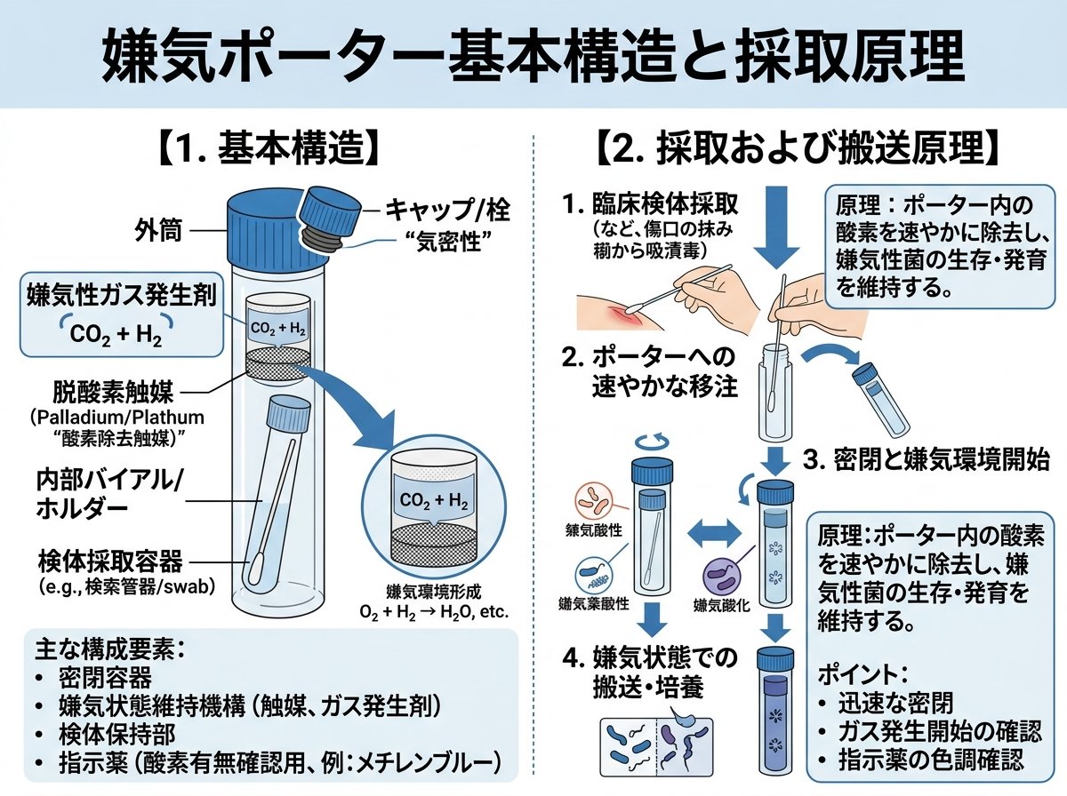 嫌気ポーター基本構造と採取原理