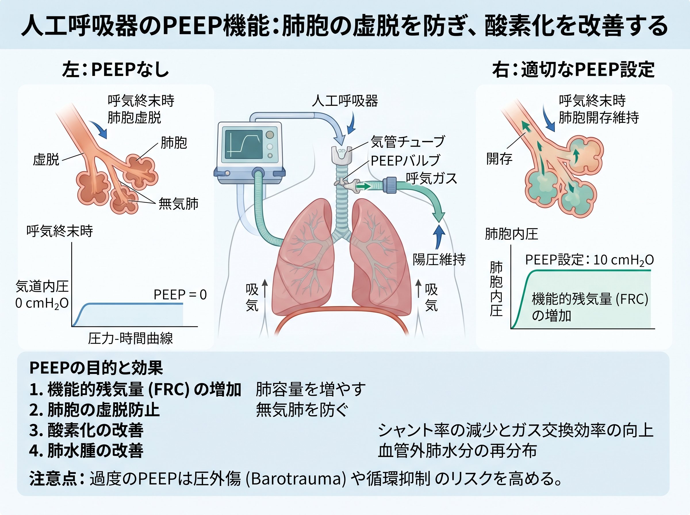 人工呼吸器のPEEP機能