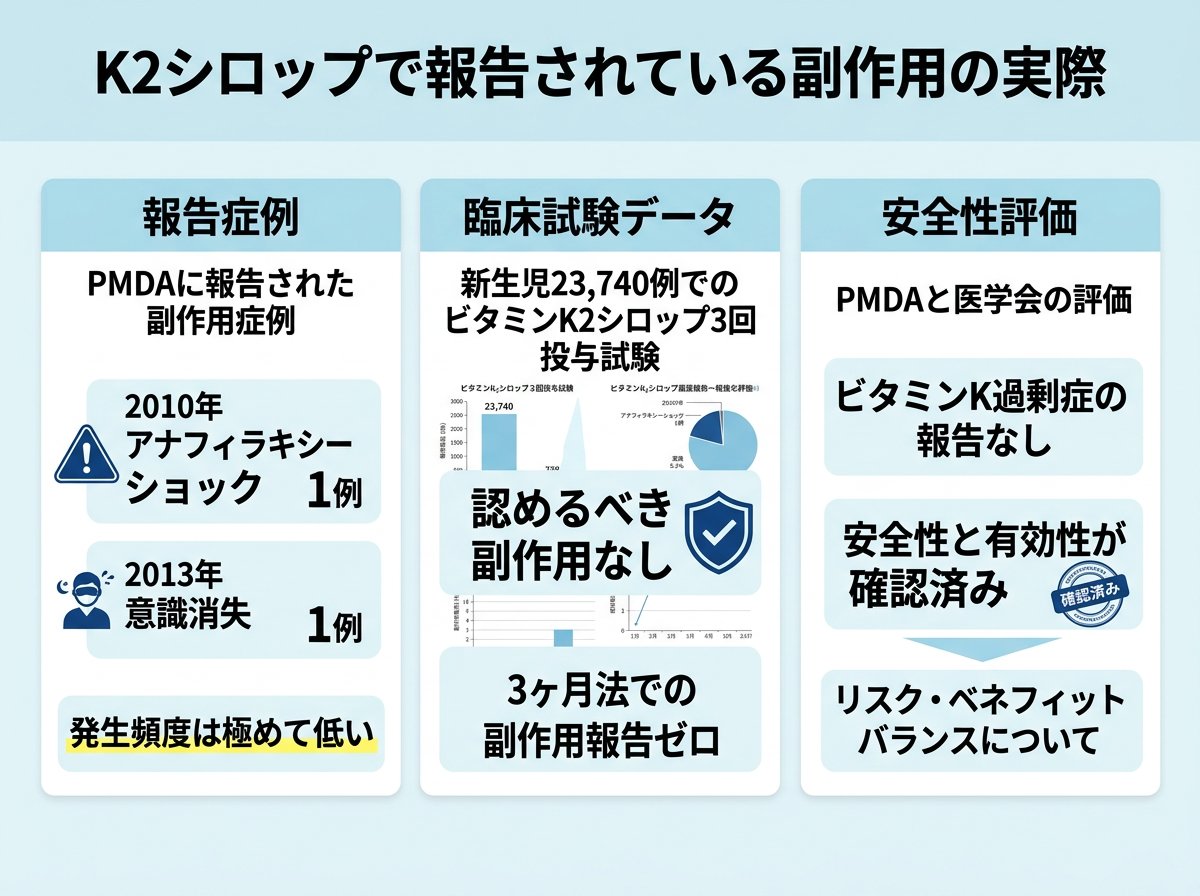 k2シロップで報告されている副作用の実際