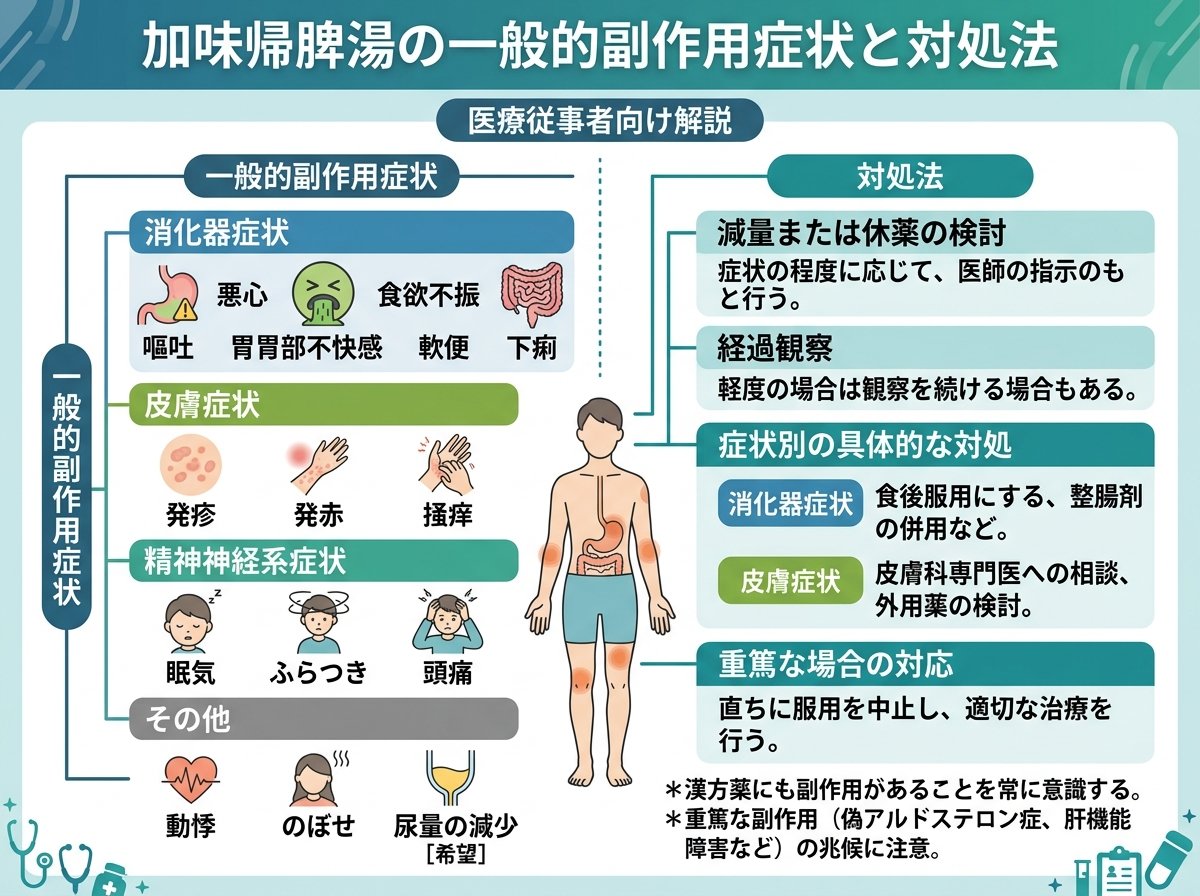 加味帰脾湯の一般的副作用症状と対処法