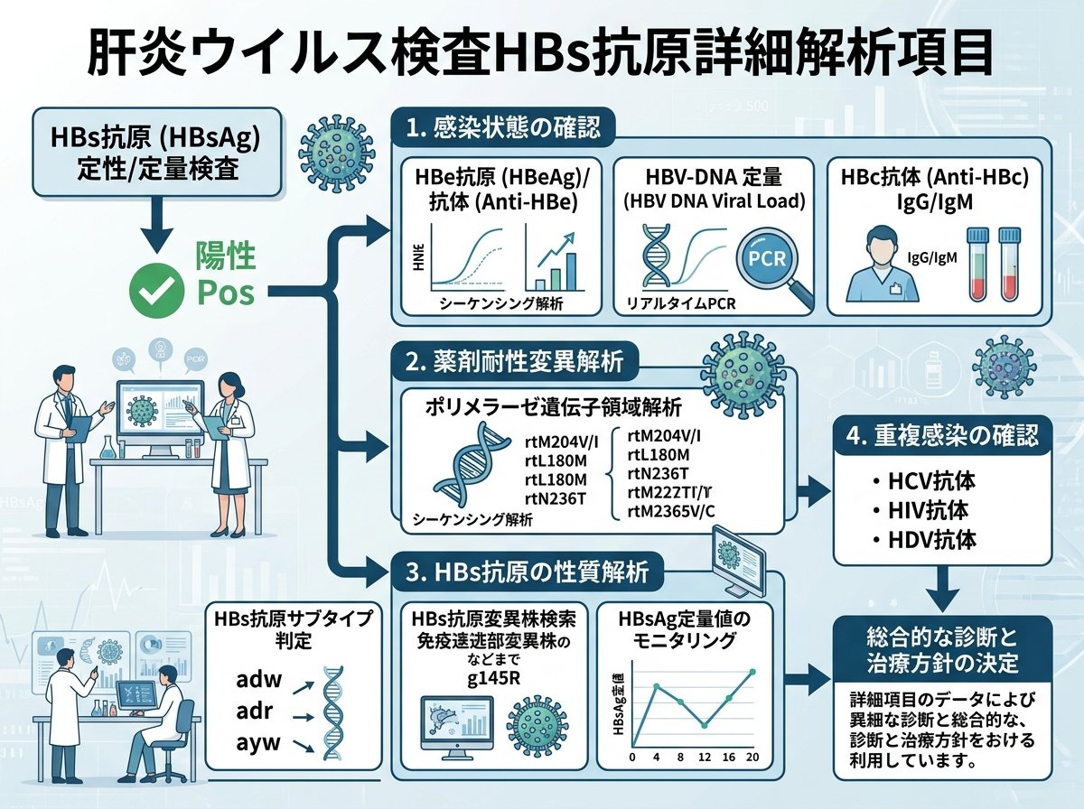 肝炎ウイルス検査HBs抗原詳細解析項目