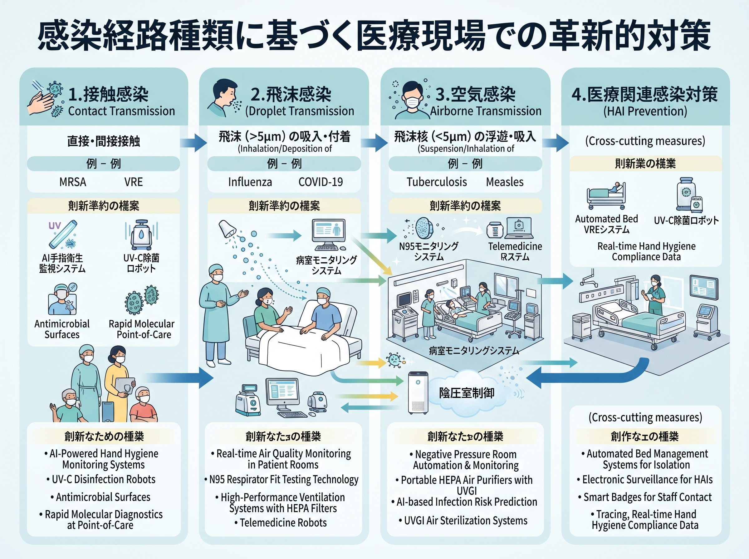 感染経路種類に基づく医療現場での革新的対策