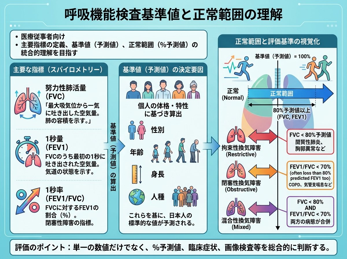 呼吸機能検査基準値と正常範囲の理解