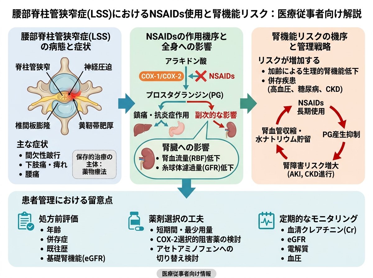腰部脊柱管狭窄症NSAIDs腎機能リスク