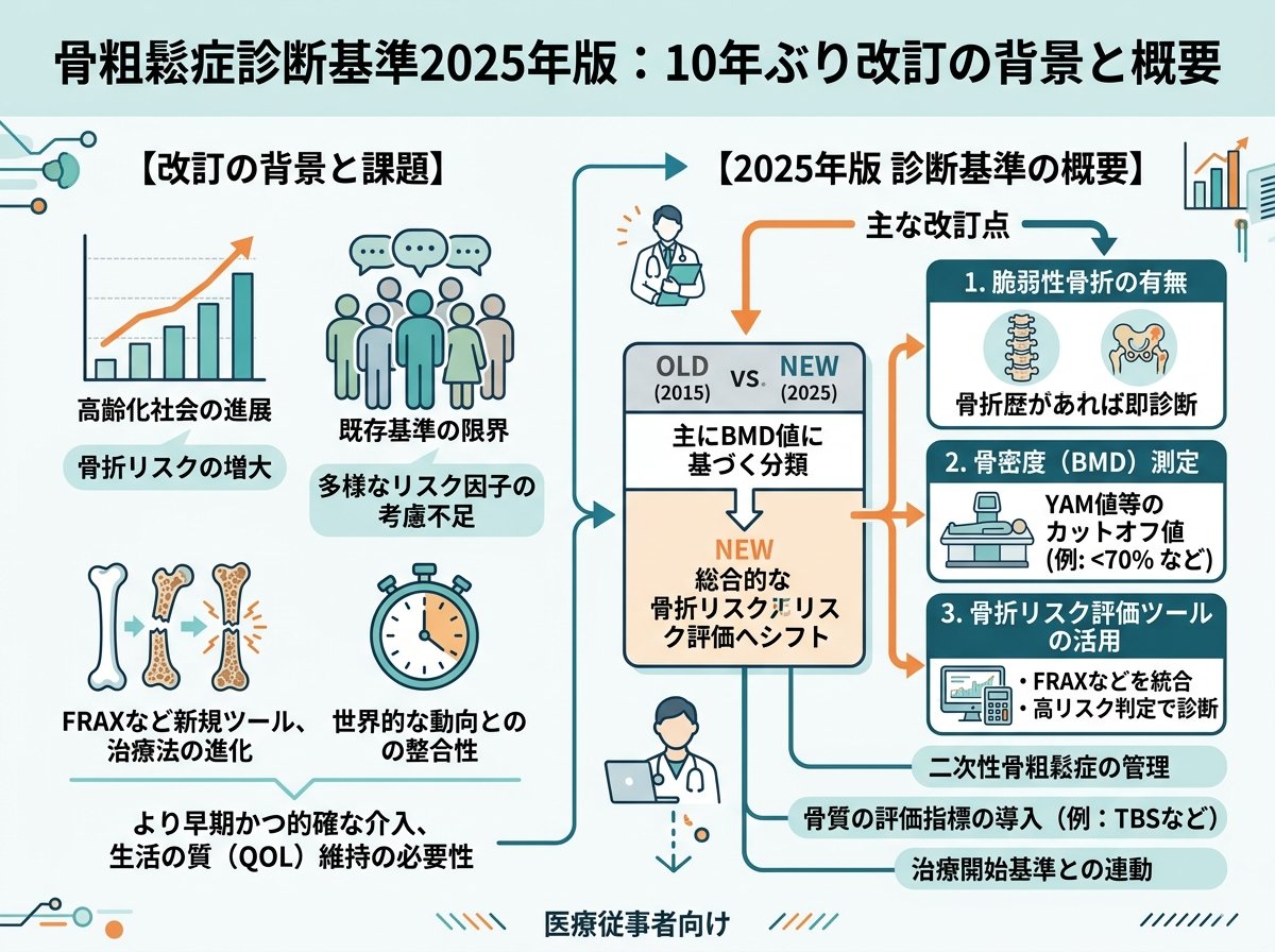 骨粗鬆症診断基準2025年版：10年ぶり改訂の背景と概要