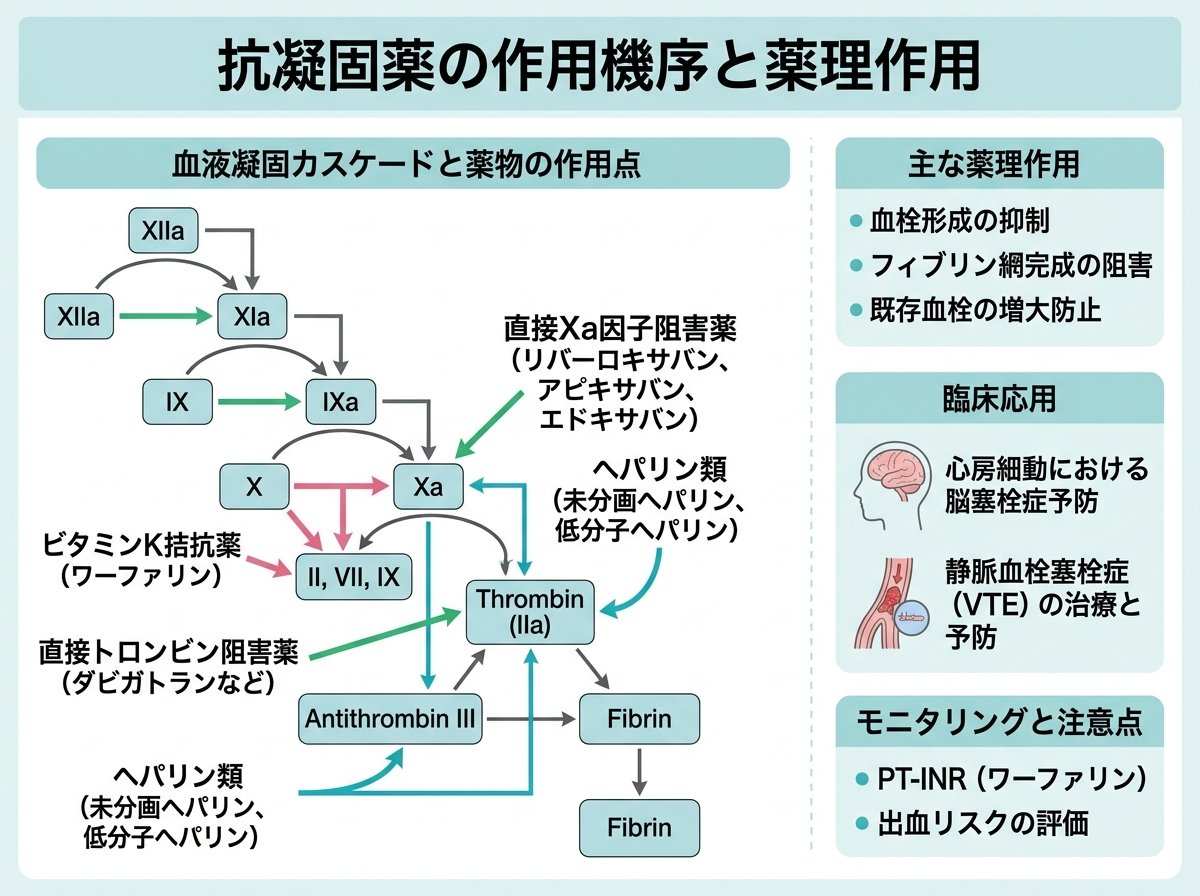 抗凝固薬の作用機序と薬理作用