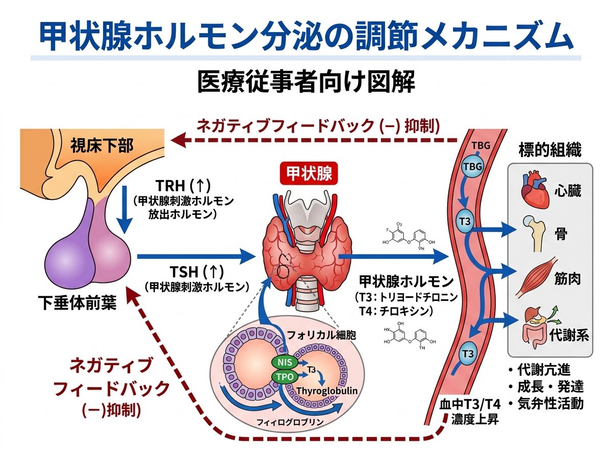 甲状腺ホルモン分泌の調節メカニズム