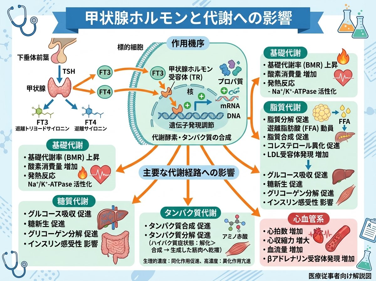 甲状腺ホルモンと代謝への影響