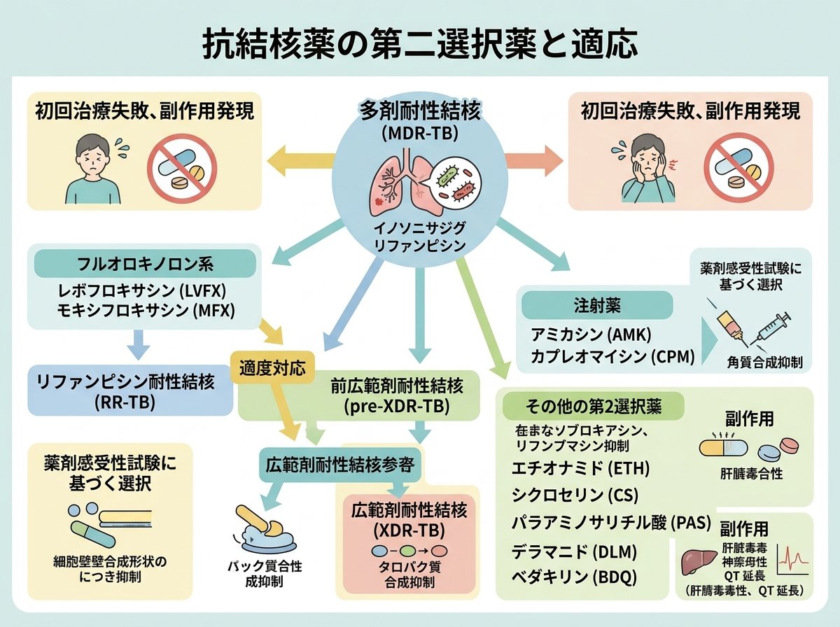 抗結核薬の第二選択薬と適応
