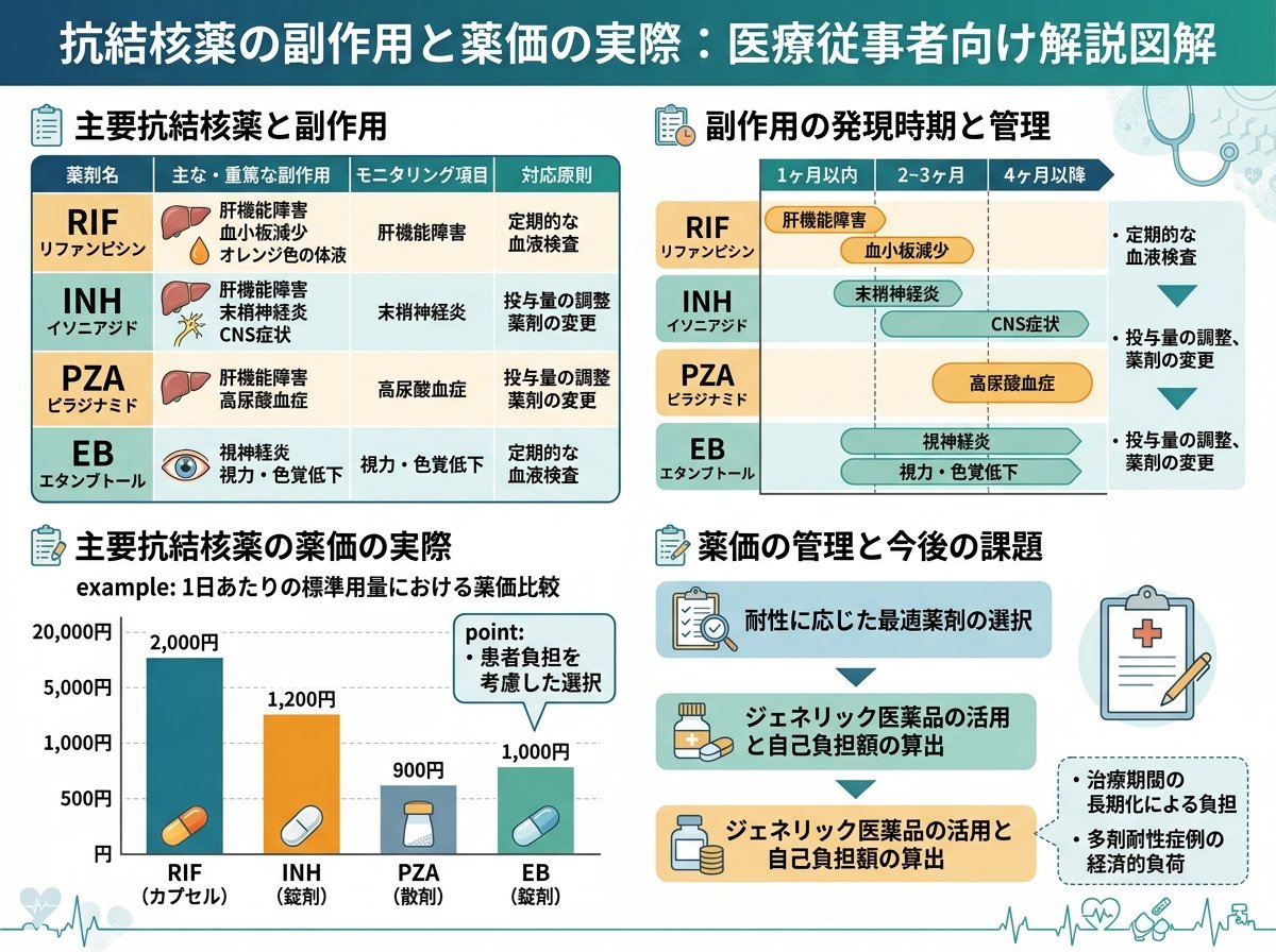 抗結核薬の副作用と薬価の実際