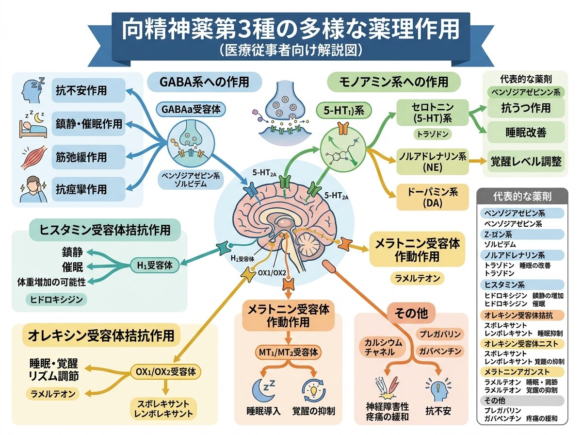 向精神薬第3種の多様な薬理作用