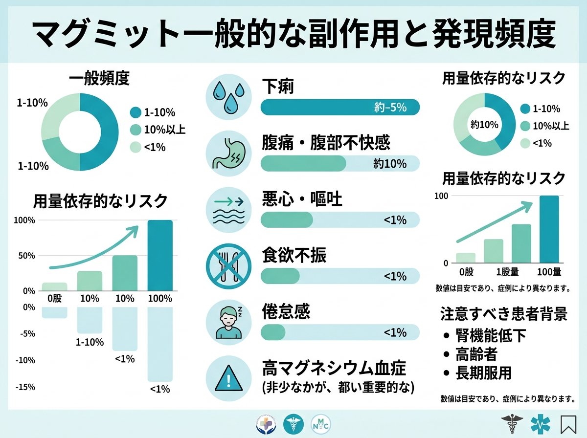 マグミット一般的な副作用と発現頻度