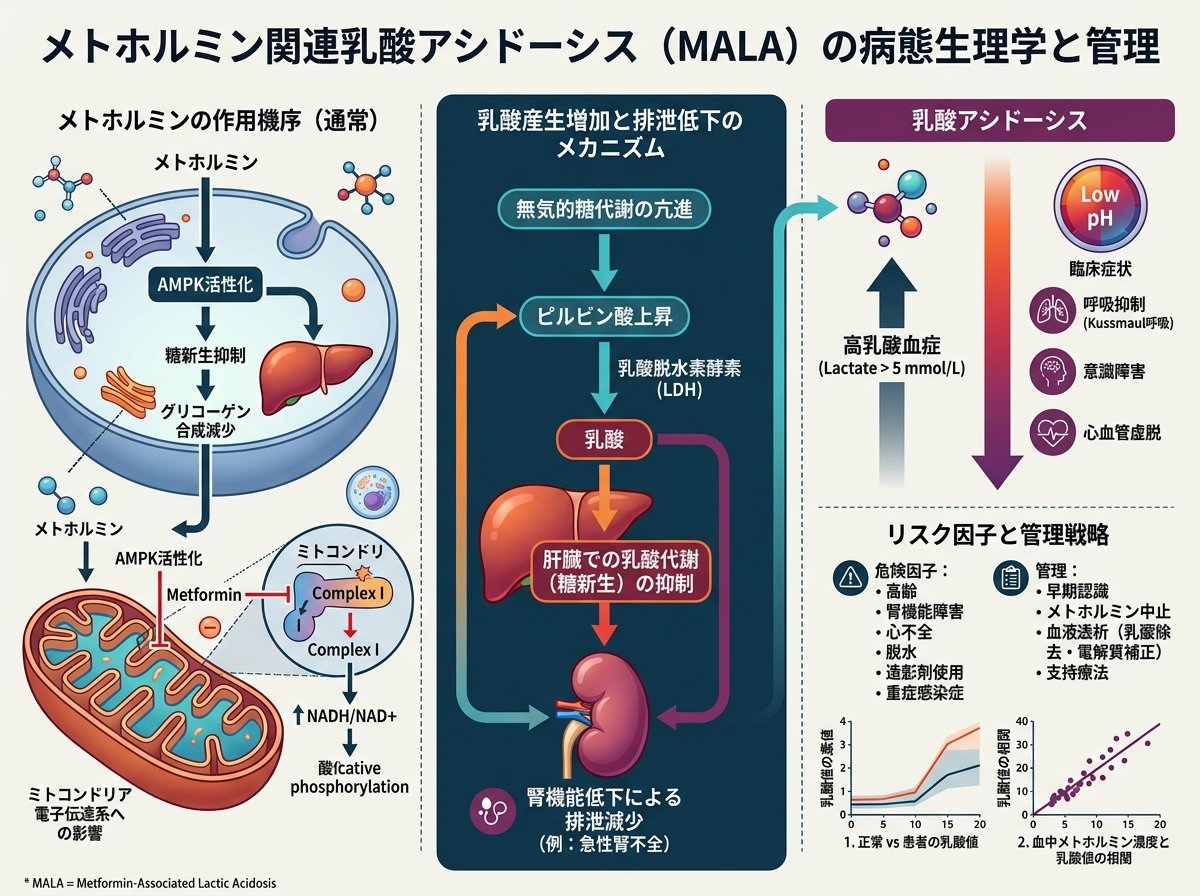 メトホルミンの重篤副作用である乳酸アシドーシス