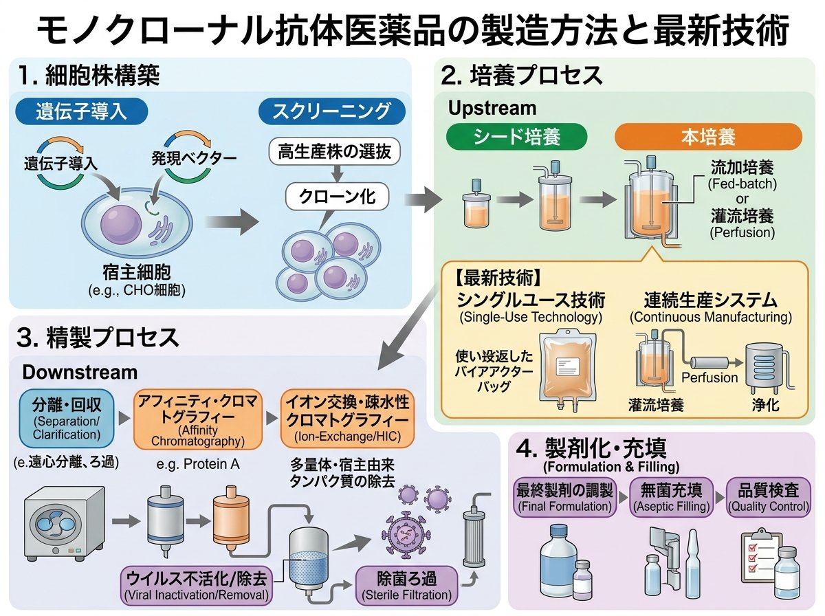 モノクローナル抗体医薬品の製造方法と最新技術