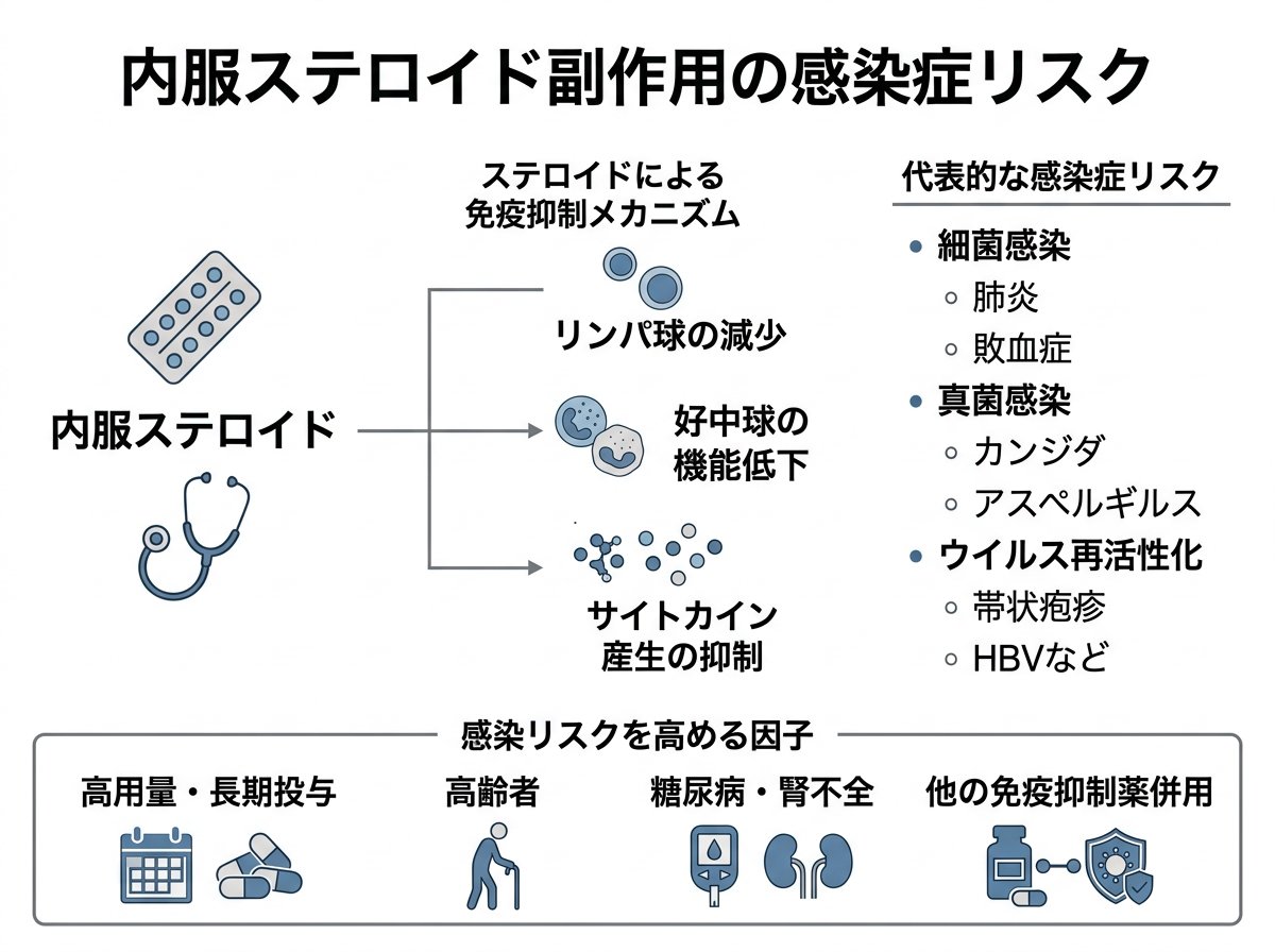 内服ステロイド副作用の感染症リスク