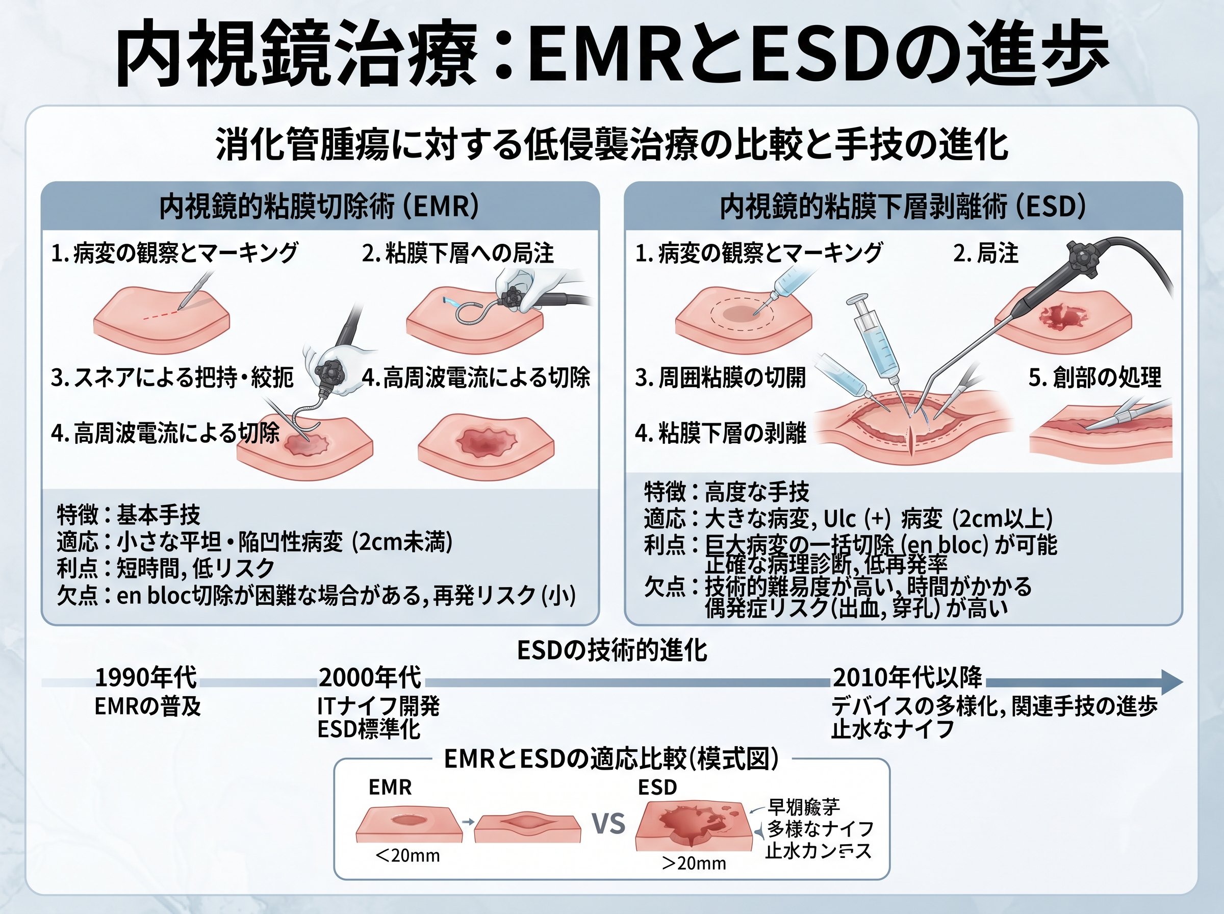内視鏡治療：EMRとESDの進歩