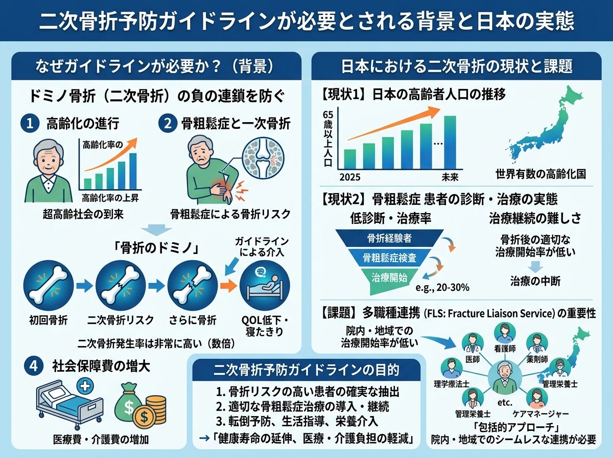 二次骨折予防ガイドラインが必要とされる背景と日本の実態