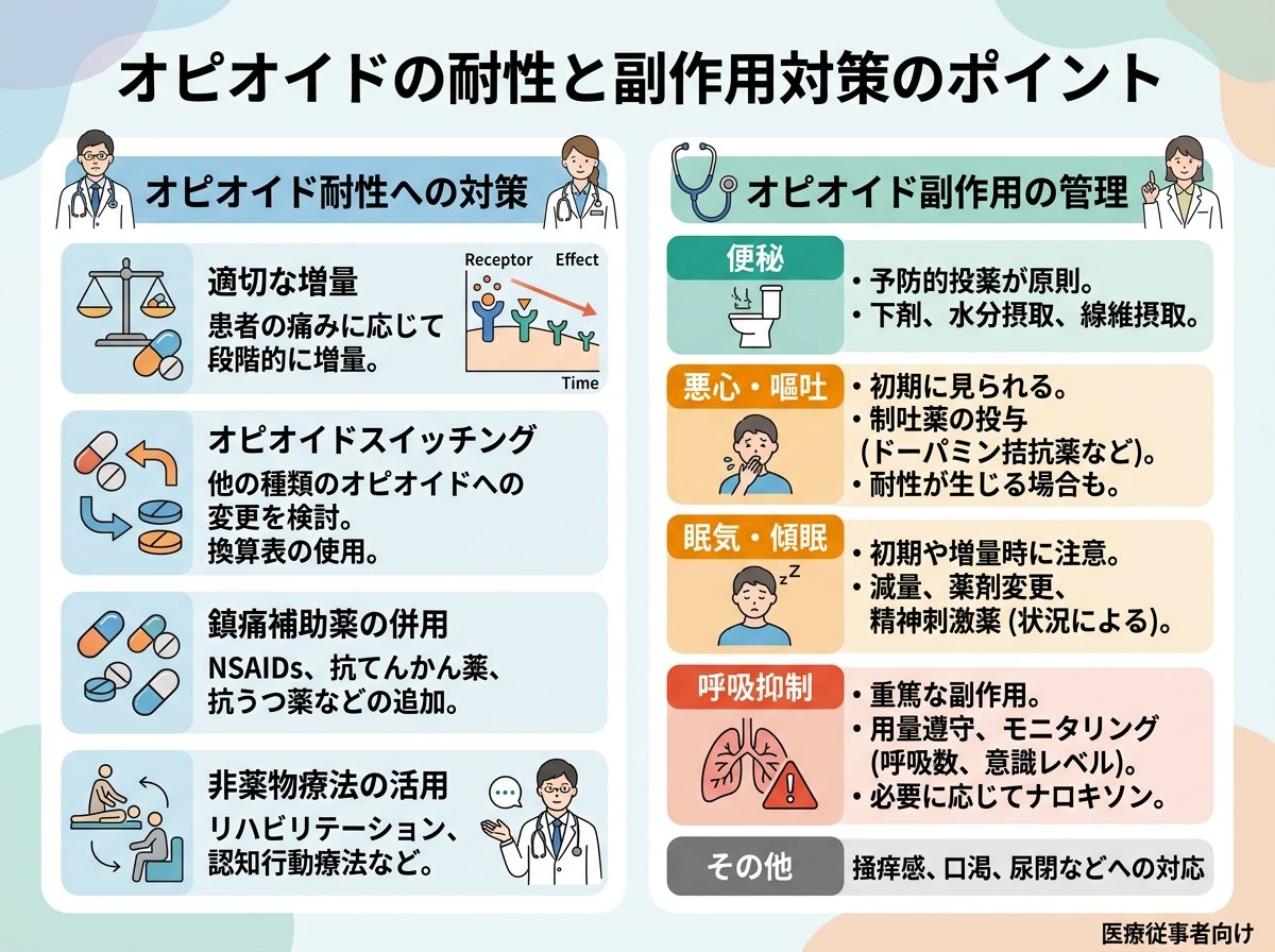 オピオイドの耐性と副作用対策のポイント