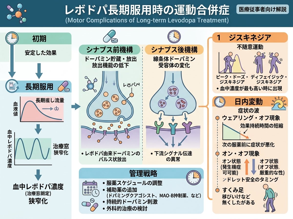 レボドパ長期服用時の運動合併症